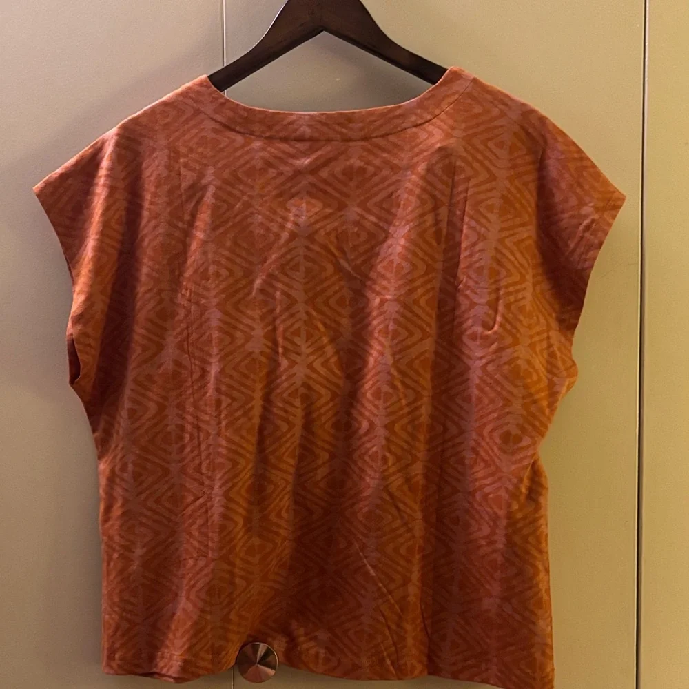 NWT Marketplace Handwork of India Embroidered Orange Top - Picture 8 of 8